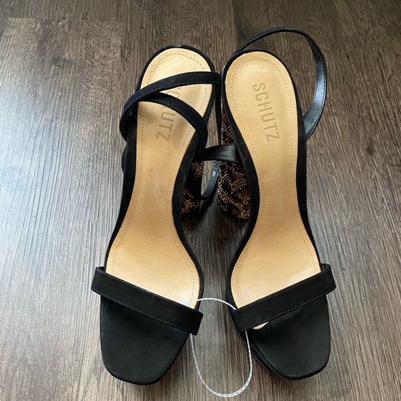 Schutz for Anthropologie - Adneia Leopard Print Heels - Picture 2 of 14